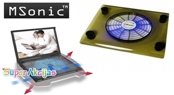 Подставка для компьютера с вентилятором и LED подсветкой MSonic: охлаждает и не допускает перегрева!