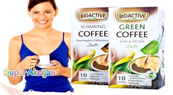 Super komplekts notievēšanai un figūrai GREEN COFFEE "SLIM & DETOX" vai SLIMMING COFFEE
