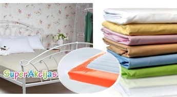Kokvilnas palagi "Cotton World" ar gumiju dažādās krāsās. Komforts un kvalitāte Tavā guļamistabā -50%