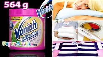 Vanish Extra Hygiene traipu tīrīšanas līdzeklis iztīra traipus un likvidē 99,9% baktēriju!