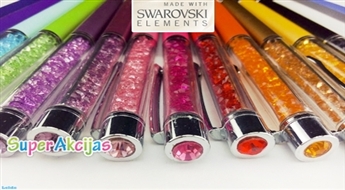 Черная ручка с кристаллом Swarovski - 65%