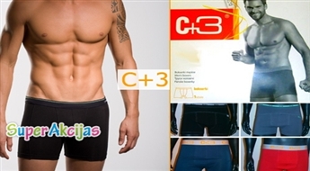Ērti un stilīgi vīriešu bokseršorti "C+3" tikai par Ls 1.99!