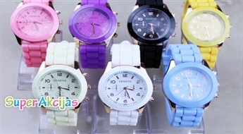 Стильные силиконовые наручные часы unisex выбранного вами цвета!