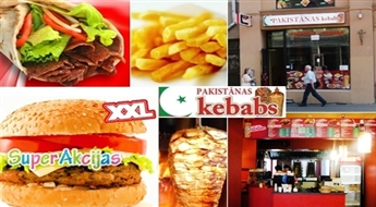 Garšīgs LIELAIS vistas KEBABS jaunajā kebabnīcā "Pakistānas Kebabs" Kr. Baronā ielā 28a, Rīgas centrā!