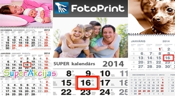 Печать настенного календаря на 2014 год с выбранной вами фото сверху от FotoPrint.lv!