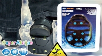 Apavu pretslīdes pazoles Ice Grippers! Droša pārvietošanās ziemā!