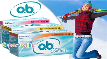 Тампоны (32 шт.) o.b. ProComfort SUPER или NORMAL со скидкой 46%!