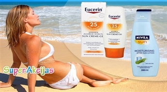 Средства для загара NIVEA или EUCERIN!