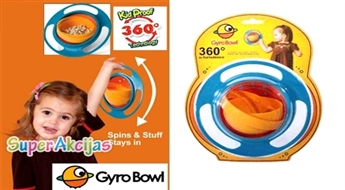 Чудо - тарелка Gyro Bowl для малышей! Можно крутить и вертеть как угодно, всё останется в тарелке!