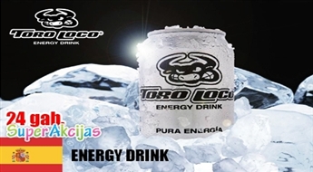Dabīgs TORO LOCO premium klases enerģijas dzēriens no Spānijas! 24 bundžiņas!
