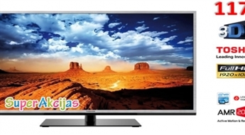 Platekrāna televizors TOSHIBA SMART TV 46TL938G+ 117cm/3D/Full HD/200Hz/WiFi!
