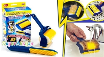 "Sticky Buddy" putekļu tīrīšanas rullīšu komplekts ar lipīgu silikona virsmu!