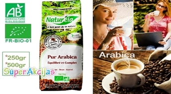 Premium klases kafija - bio pupiņu kafija Naturela, 100% Arabika 1 kg vai 0.5 kg!