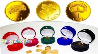Оригинальный и актуальный подарок! Позолоченная однолатовая монета -50%