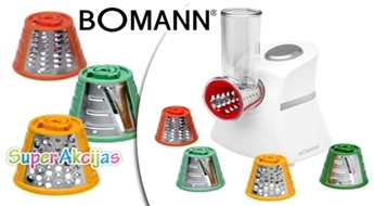 Elektriskā dārzeņu rīve Bomann ME 466 CB ar 5 dažādām rīvēm vieglai un ātrai dārzeņu smalcināšanai!