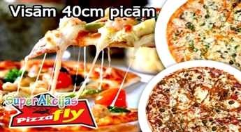 JEBKURA 40 cm pica, gatavota no dabīgām izejvielām picērijā "PizzaFly" Peldu ielā 21!