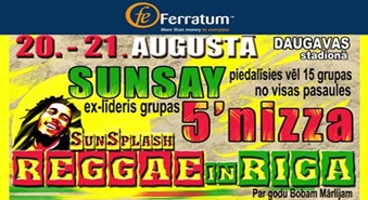 Biļete DIVĀM dienām uz festivālu "REGGAE in RIGA Sun Splash 2011" ar 53% atlaidi, par unikālu cenu, tikai Ls 7.00!