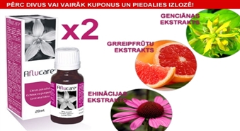 Pirmā palīdzība saaukstēšanās gadījumā! "Aflucare" (2 gab.)! Divreiz vairāk aizsardzības pret gripu un vīrusiem!
