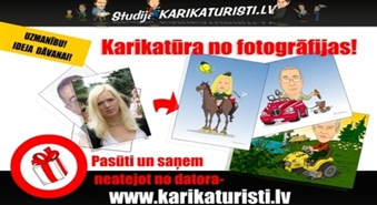 Digitālā karikatūra no fotogrāfijas ar 50% atlaidi no studijas KARIKATŪRISTI.lv!