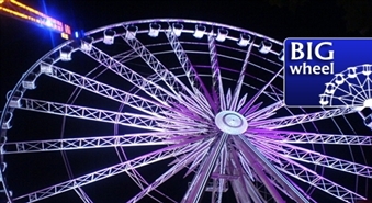 SUPER aizraujošs un SUPER gigantisks panorāmas rats "Big Wheel" Rīgā pie t/c ELKOR PLAZA ar 50% atlaidi!