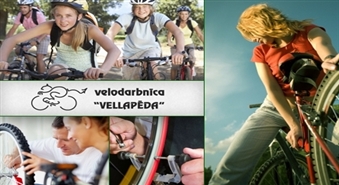 Velosipēda pilnā apkope ar 50% atlaidi velodarbnīcā ”VELLAPĒDA”! Saved kārtībā savu divriteni pirms ziemas!