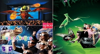 Super KINO! 50% atlaide biļetei uz 5D kinoteātri! Nāc un izbaudi nebijušas sajūtas!