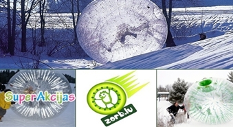 ZORB.LV piedāvā ZIEMAS zorbingu Dzegužkalnā! 53% atlaide ripošanai no kalna piepūšamajā ZORBĀ divatā!