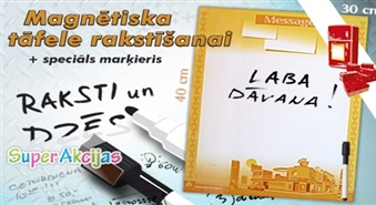 Magnētiskā tāfele pierakstiem + speciālais marķieris! Labs plānotājs ikdienā ar 57% atlaidi!