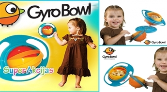Чудо - тарелка Gyro Bowl для малышей! Можно крутить и вертеть как угодно, всё останется в тарелке!