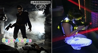 Лазерный пейнтбол LASERMAXX один час до 10 персон в Zelta Boulings всего за Ls 19.50!