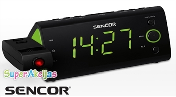 Projekcijas pulkstenis-radio Sencor SRC330 ar FM radio un modinātāju!