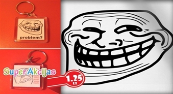 Troll face - izjoko draugu! Atslēgu piekarinš ar populāro interneta "mema" attēlu!