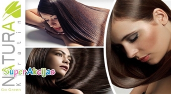Профессиональный комплекс интенсивного лечения волос Natura Keratin + стрижка + укладка, только Ls 9,99!