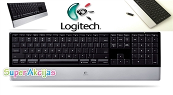 Супертонкая беспроводная клавиатура Logitech DiNovo с алюминиевой опорой и кнопками PerfectStroke!