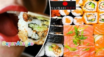 Izcili gardi! Iecienītāko 20 suši gabaliņu komplekts no Sushiset.lv par puscenu!