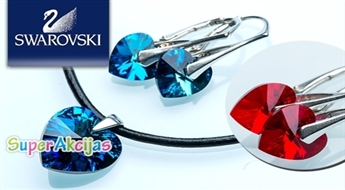 Eleganti sudraba juvelierizstrādājumi ar zaigojošiem SWAROVSKI kristāliem – 51% atlaide!