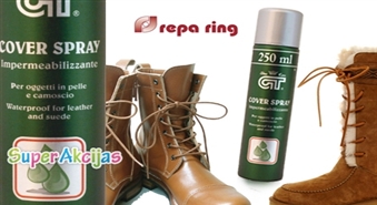 Izsmidzināms superlīdzeklis aizsardzībai pret mitrumu GT Cover Spray 250ml ar 50% atlaidi! Esi gatavs slapjdraņķim!