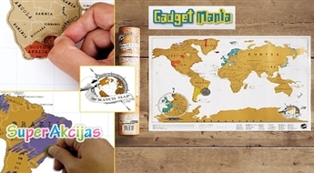Подарите другу весь мир! Карта "My Scratch Map" от магазина "Gadget Mania"!