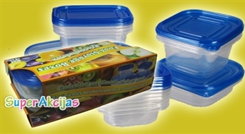 Ieviesiet kārtību savā ledusskapī! 15 dažādu izmēru plastmasas trauku komplekts produktu uzglabāšanai!