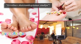 Klasiskais pedikīrs ar Gelish lakas pārklājumu par lielisku cenu - Ls 7.50 salonā "Kristīnes skaistumkopšanas studija"!