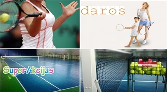 1h аренда закрытого корта в клубе DAROS всего за 6.90 Ls! Популярная и захватывающая игра!