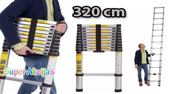 Прочная телескопическая лестница, 320 см! Всегда пригодится!