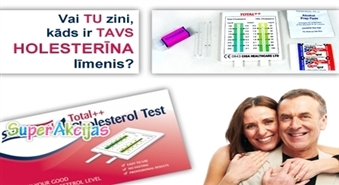 Holesterīna līmeņa noteikšanas testeris mājas lietošanai ar 60% atlaidi! Uzzini savu holesterīna līmeni!
