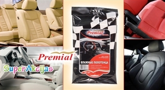 Nost ar vasaras putekļiem! PREMIAL HOUSE mitrie dvieļi automašīnas salona kopšanai ar 50% atlaidi!