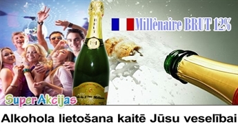 Francijas dzirkstošais vīns "Cuvèe du 3 ème Millènaire BRUT" tikai par Ls 2.75!