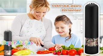 Elektriskās dzirnaviņas pipariem un sālim vai citām garšvielām: piedāvā KDizains ar 58% atlaidi!