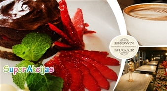 Izbaudi laimes garšu! Īsta šokolādes kūka „MUSE” + kafija vai tēja restorānā Brown Sugar!