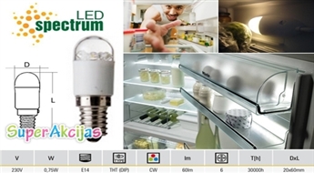 LED Лампочка 0.75W E14 для холодильника!