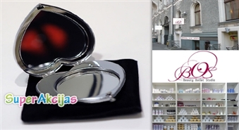 "Love Your Lips" dubultais spogulītis samtainā maisiņā no BOS kosmētikas outlet-veikala!