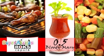 Sātīgs vistas šašliks + 0,5 l Bloody Mary + gardas dārzeņu vai rīsu piedevas + mērce krodziņā "Roks Cepurē"!